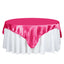 Satin 72"x72" Table Overlay Square Tablecloth Fuchsia - Smooth Finish Table Cover - Linen Luxes