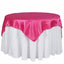 Satin 72"x72" Table Overlay Square Tablecloth Fuchsia - Smooth Finish Table Cover - Linen Luxes