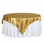 Satin 72"x72" Table Overlay Square Tablecloth Gold - Smooth Finish for Luxurious Events - Linen Luxes