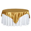 Satin 72"x72" Table Overlay Square Tablecloth Gold - Smooth Finish for Luxurious Events - Linen Luxes