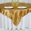 Satin 72"x72" Table Overlay Square Tablecloth Gold - Smooth Finish for Luxurious Events - Linen Luxes