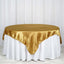 Satin 72"x72" Table Overlay Square Tablecloth Gold - Smooth Finish for Luxurious Events - Linen Luxes