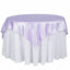Satin 72"x72" Table Overlay Square Tablecloth Lavender Lilac - Smooth Finish Table Cover - Linen Luxes