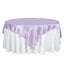 Satin 72"x72" Table Overlay Square Tablecloth Lavender Lilac - Smooth Finish Table Cover - Linen Luxes
