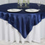 Satin 72"x72" Table Overlay Square Tablecloth Navy Blue - Smooth Finish Table Cover - Linen Luxes
