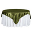 Satin 72"x72" Table Overlay Square Tablecloth Olive Green - Smooth Finish Table Cover - Linen Luxes