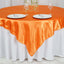 Satin 72"x72" Table Overlay Square Tablecloth Orange - Smooth Finish Table Cover - Linen Luxes