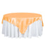 Satin 72"x72" Table Overlay Square Tablecloth Peach - Smooth Finish Table Cover - Linen Luxes