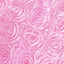 Satin 72"x72" Table Overlay Square Tablecloth Pink - 3D Rosette Table Cover - Linen Luxes