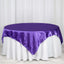 Satin 72"x72" Table Overlay Square Tablecloth Purple - Smooth Finish Table Cover - Linen Luxes