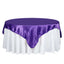 Satin 72"x72" Table Overlay Square Tablecloth Purple - Smooth Finish Table Cover - Linen Luxes