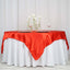 Satin 72"x72" Table Overlay Square Tablecloth Red - Smooth Finish Table Cover - Linen Luxes