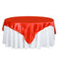 Satin 72"x72" Table Overlay Square Tablecloth Red - Smooth Finish Table Cover - Linen Luxes