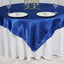 Satin 72"x72" Table Overlay Square Tablecloth Royal Blue - Smooth Finish Table Cover - Linen Luxes