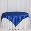 Satin 72"x72" Table Overlay Square Tablecloth Royal Blue - Smooth Finish Table Cover - Linen Luxes