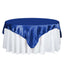 Satin 72"x72" Table Overlay Square Tablecloth Royal Blue - Smooth Finish Table Cover - Linen Luxes