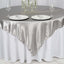 Satin 72"x72" Table Overlay Square Tablecloth Silver - Smooth Finish Table Cover - Linen Luxes