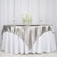 Satin 72"x72" Table Overlay Square Tablecloth Silver - Smooth Finish Table Cover - Linen Luxes