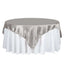 Satin 72"x72" Table Overlay Square Tablecloth Silver - Smooth Finish Table Cover - Linen Luxes