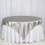 Satin 72"x72" Table Overlay Square Tablecloth Silver - Smooth Finish Table Cover - Linen Luxes