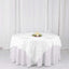 Satin 72"x72" Table Overlay Square Tablecloth White - 3D Rosette Design for Stylish Occasions - Linen Luxes
