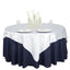 Satin 72"x72" Table Overlay Square Tablecloth White - Smooth Finish for Luxurious Events - Linen Luxes