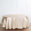 Satin 90" Round Tablecloth Beige - Smooth and Lustrous Table Cover - Linen Luxes