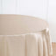Satin 90" Round Tablecloth Beige - Smooth and Lustrous Table Cover - Linen Luxes