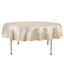 Satin 90" Round Tablecloth Beige - Smooth and Lustrous Table Cover - Linen Luxes