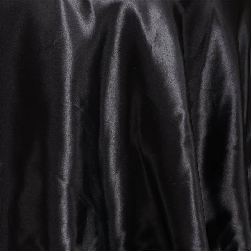Satin 90" Round Tablecloth Black - Smooth and Lustrous Table Cover - Linen Luxes