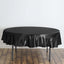 Satin 90" Round Tablecloth Black - Smooth and Lustrous Table Cover - Linen Luxes