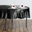 Satin 90" Round Tablecloth Black - Smooth and Lustrous Table Cover - Linen Luxes