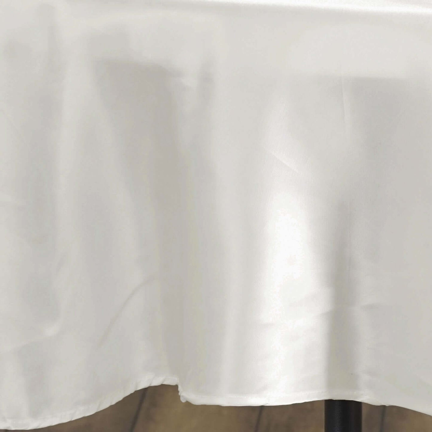 Satin 90" Round Tablecloth Ivory - Smooth and Lustrous Table Cover - Linen Luxes