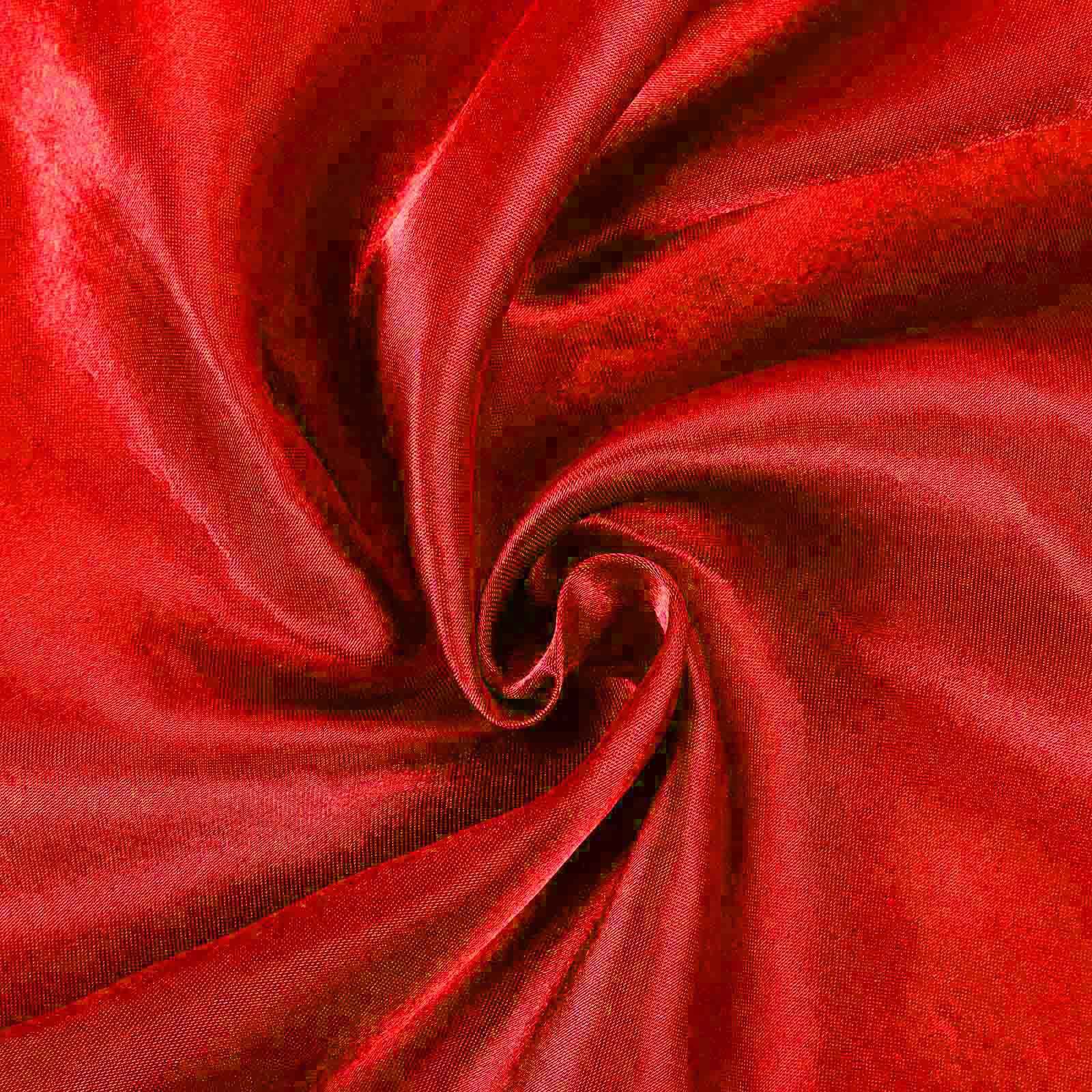 Satin 90" Round Tablecloth Red - Smooth and Lustrous Table Cover - Linen Luxes