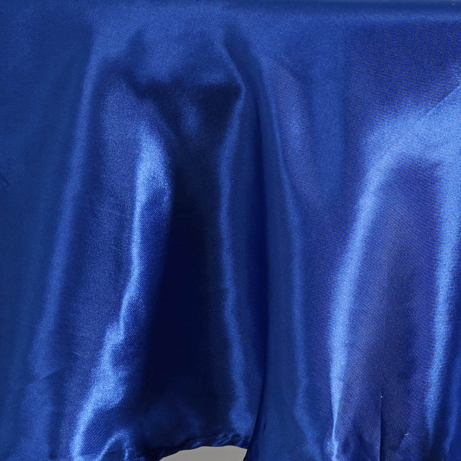 Satin 90" Round Tablecloth Royal Blue - Smooth and Lustrous Table Cover - Linen Luxes
