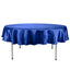 Satin 90" Round Tablecloth Royal Blue - Smooth and Lustrous Table Cover - Linen Luxes