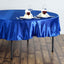 Satin 90" Round Tablecloth Royal Blue - Smooth and Lustrous Table Cover - Linen Luxes