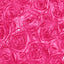Satin 90"x132" Rectangle Tablecloth Fuchsia - Grandiose 3D Rosette Seamless Table Cover - Linen Luxes