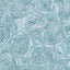 Satin 90"x132" Rectangle Tablecloth Light Blue - Grandiose 3D Rosette Seamless Table Cover - Linen Luxes