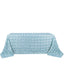 Satin 90"x132" Rectangle Tablecloth Light Blue - Grandiose 3D Rosette Seamless Table Cover - Linen Luxes