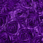 Satin 90"x132" Rectangle Tablecloth Purple - Grandiose 3D Rosette Seamless Table Cover - Linen Luxes