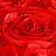 Satin 90"x132" Rectangle Tablecloth Red - Grandiose 3D Rosette Seamless Table Cover - Linen Luxes