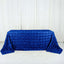 Satin 90"x132" Rectangle Tablecloth Royal Blue - Grandiose 3D Rosette Seamless Table Cover - Linen Luxes