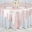 Satin 90"x90" Table Overlay Square Tablecloth Blush - Smooth Finish Table Topper - Linen Luxes