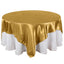 Satin 90"x90" Table Overlay Square Tablecloth Gold - Smooth Finish for Luxurious Events - Linen Luxes