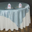 Satin 90"x90" Table Overlay Square Tablecloth Light Blue - Smooth Finish Table Topper - Linen Luxes