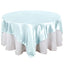 Satin 90"x90" Table Overlay Square Tablecloth Light Blue - Smooth Finish Table Topper - Linen Luxes