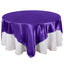 Satin 90"x90" Table Overlay Square Tablecloth Purple - Smooth Finish Table Topper - Linen Luxes