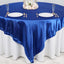 Satin 90"x90" Table Overlay Square Tablecloth Royal Blue - Smooth Finish Table Topper - Linen Luxes