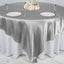 Satin 90"x90" Table Overlay Square Tablecloth Silver - Smooth Finish Table Topper - Linen Luxes